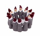 Grå nisser i ring - 12 cm thumbnail