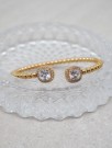 Fleksibel armring stål gullfarget thumbnail
