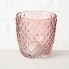 Sett med 4 lysglass rosa thumbnail
