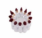 Harvesttime - hvite nisser i ring - 9 cm thumbnail
