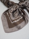 Satengskjerf paisley brun og taupe thumbnail