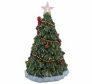 Pyntet juletre med ledlys thumbnail