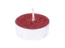 Telys - rød glitter - 8 pk thumbnail