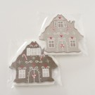 Juleserviett - pepperkakehus beige thumbnail