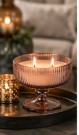 Duftlys i stettskål - rosa thumbnail