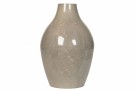 Gråbeige vase i metall - 32 cm høy thumbnail