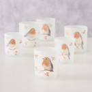 Lysglass med rødstrupe lite (mørk stjert) thumbnail