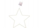 Stjerne i gullmetall med lys 30 cm thumbnail