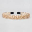 Hårbøyle med glassperler champagne thumbnail