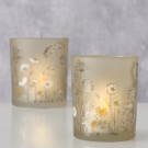 Lysglass blomstereng - sett med 2 stk thumbnail