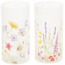 Lyslykt med sommerblomster - ledlys thumbnail