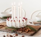 Adventslysestake - hvite nisser i ring thumbnail