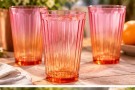 Glass i regnbuefarger - orange/rosa thumbnail