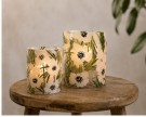 Lysglass hvite store blomster thumbnail