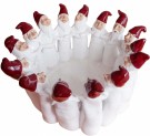 Hvite nisser i ring - 32 cm thumbnail