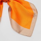 Satengskjerf orange og beige thumbnail