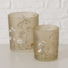 Lysglass blomstereng - sett med 2 stk thumbnail