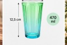 Glass i regnbuefarger - blå/grønn thumbnail