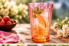 Glass i regnbuefarger - orange/rosa thumbnail