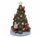 Pyntet juletre med ledlys thumbnail