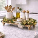 Lyslenke med LED lys, furu thumbnail