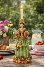 Lysestake dame med frukt - 1 lys thumbnail