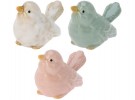 Porselensfugler i pastellfarger - sett med 3 stk thumbnail