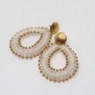 Øredobber med glasskrystaller hvit thumbnail