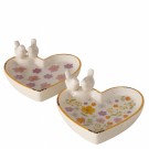 Fuglebad - lilla og rosa blomster thumbnail