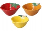 Sett med tre keramikkskåler - Jordbær, sitron og appelsin! thumbnail