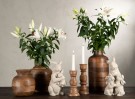 Stor vase i tre - 37 cm høy thumbnail