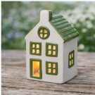 Hus med ledlys - hvitt thumbnail