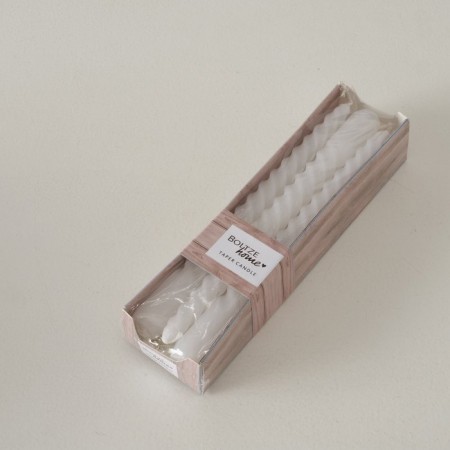 6- pk vridde lys - hvit