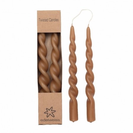 Twisted lys - høy type - 2 pk - brun