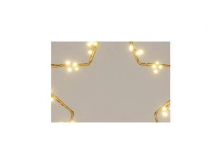 Stjerne brun med adapter 40 cm, flammeeffekt