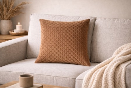 Putetrekk bikube velur brun 