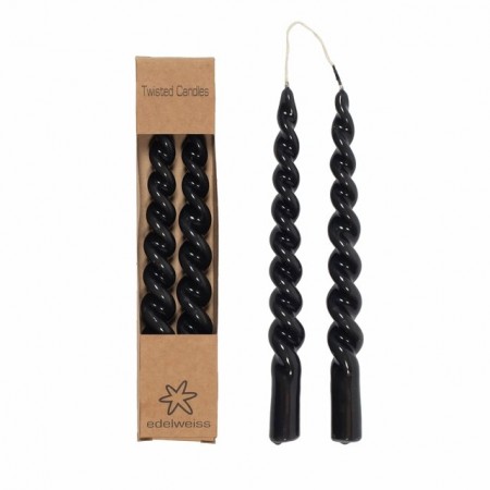 Twisted lys - høy type - 2 pk - lakk sort