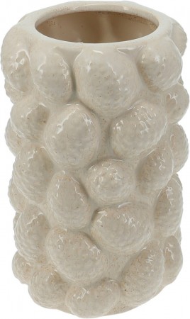 Vase med kongler - krem