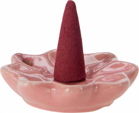 Røkelse - 30 kjegler med holder - rose og agartre