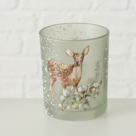 Lysglass med hjort lysegrønt lite