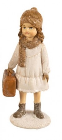 Vinterjente med koffert