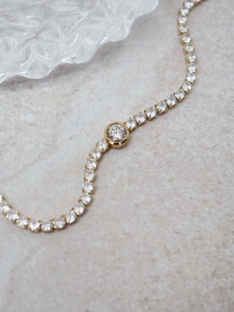 Armbånd med Zirkonsirkel i stål