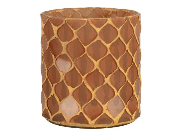 Mosaikk er så vakkert og når lyset brenner så skinner det veldig fint! Glasset er 7 x 8 cm.