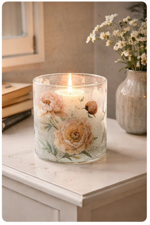 Nydelig lysglass fra Trend design, 9 x 10 cm. Fantastiske detaljer!