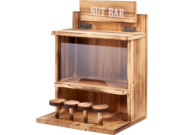 Utrolig koselig matestasjon for ekorn! 24 x 20 x 32,5 cm.