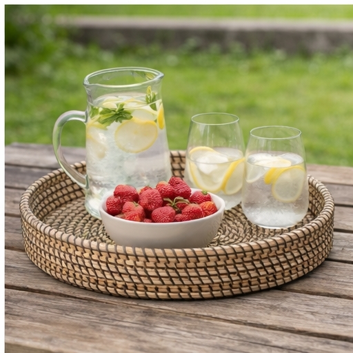 Brettene/ kurvene er 35 - 45 cm i diameter med 7 - 9 cm høy kant.