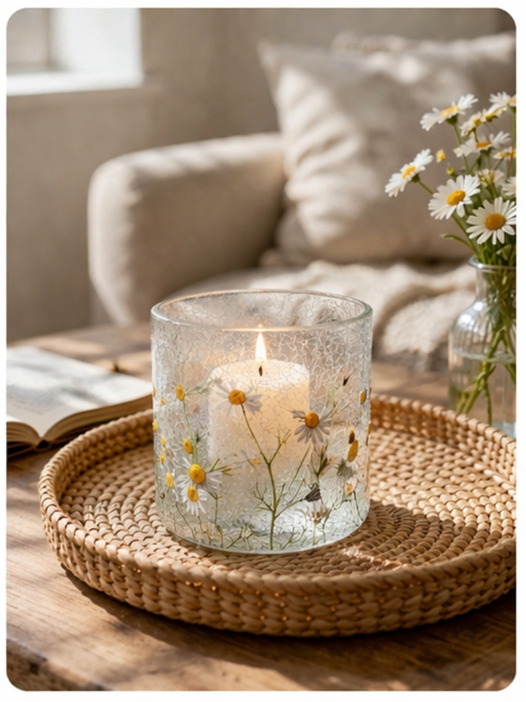 Nydelig lysglass fra Trend design, 9 x 10 cm. Fantastiske detaljer!