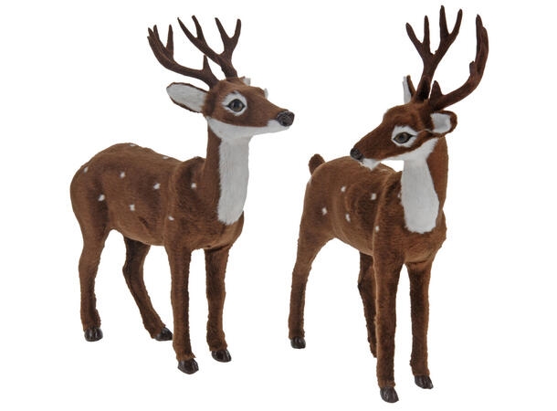 Skjønne reinsdyr brun m/hvit 23,5 x 6 x 26,5 cm