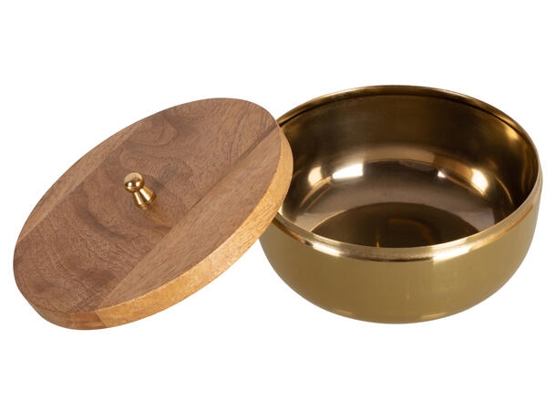 Diameter 14,5 cm, høyde 8 cm.