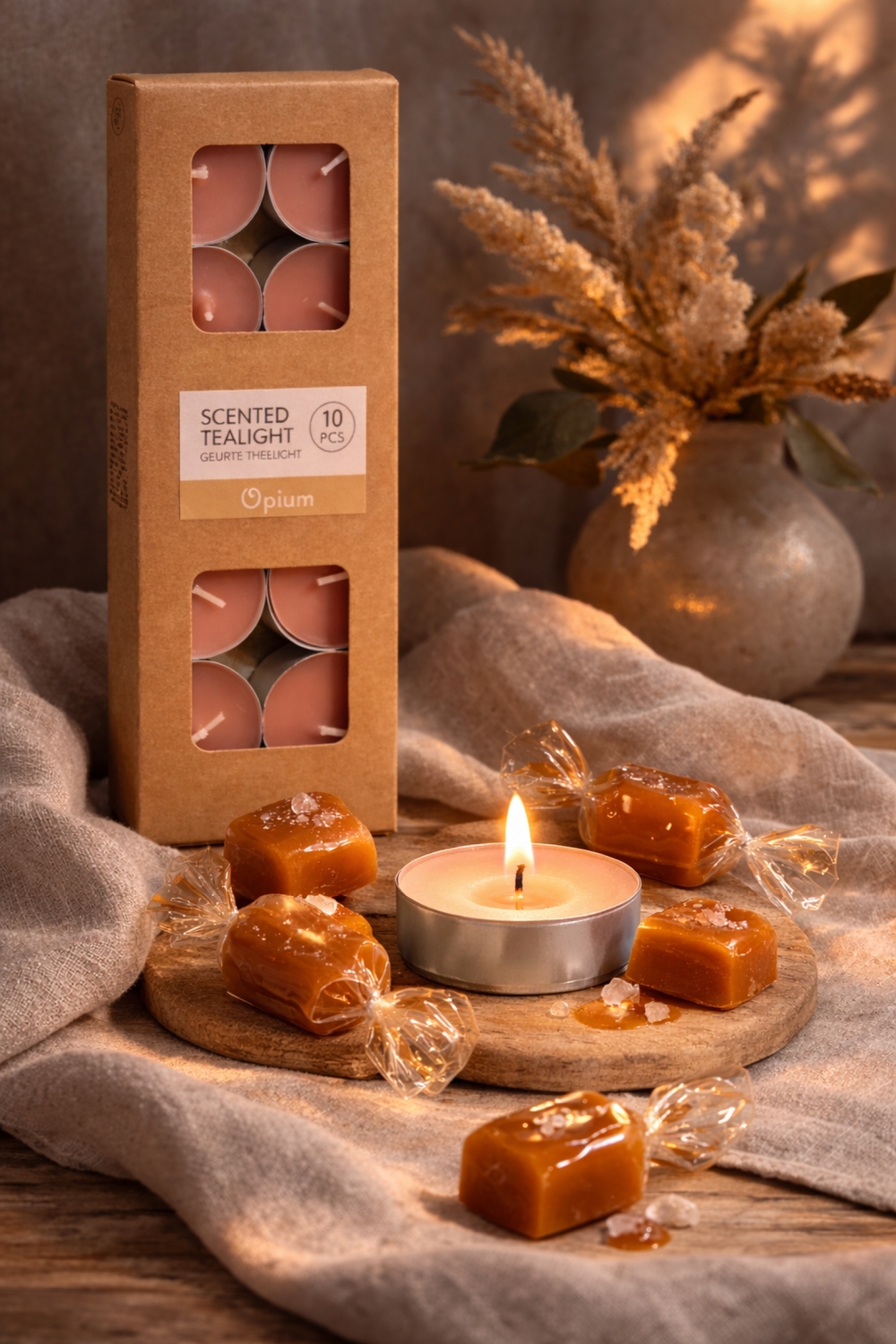 10 pk, 4 timer brennetid.